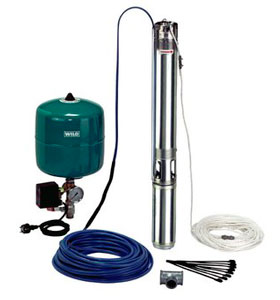Комплект для водоснабжения WILO 4″ Sub TWU 4 PnP/0405 EM со скважинным насосом